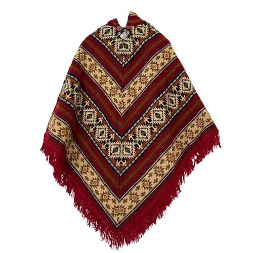 Gamboa Premium Mexican Wool Poncho for Women Cozy Warm &