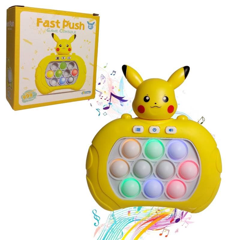 HQue 2025 Fast Speed Push Pop It Intelligence Game, Fidget Toy, Quick Push Game, Handheld Sensory Toy, Stress Relief Pop It Puzzle, Multiple Playing Modes, Ideal Gift for Children Aged 3 to 12 years