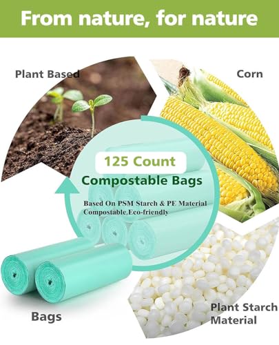 AYOTEE 1.3 Gallon Compostable Trash Bags, Small Biodegradable Compost Bags_desvips.com
