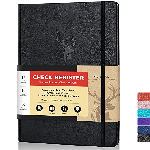 molekaus Check Registers for Personal Checkbook Smaller Than A4,7" x 10"