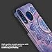 TJS Phone Case for Samsung Galaxy A50/Galaxy A30/Galaxy A20 2019, with [Full Coverage Tempered Glass Screen Protector] Dual Layer Hybrid Shockproof Protection Impact Rugged Armor Cover (Mandala)