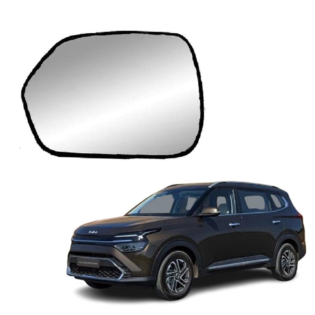 Side View Mirror Glass Plate/Tukdi compatible with Kia Carens Model (Year 2022-2025) (NON-HEATED)-image-14