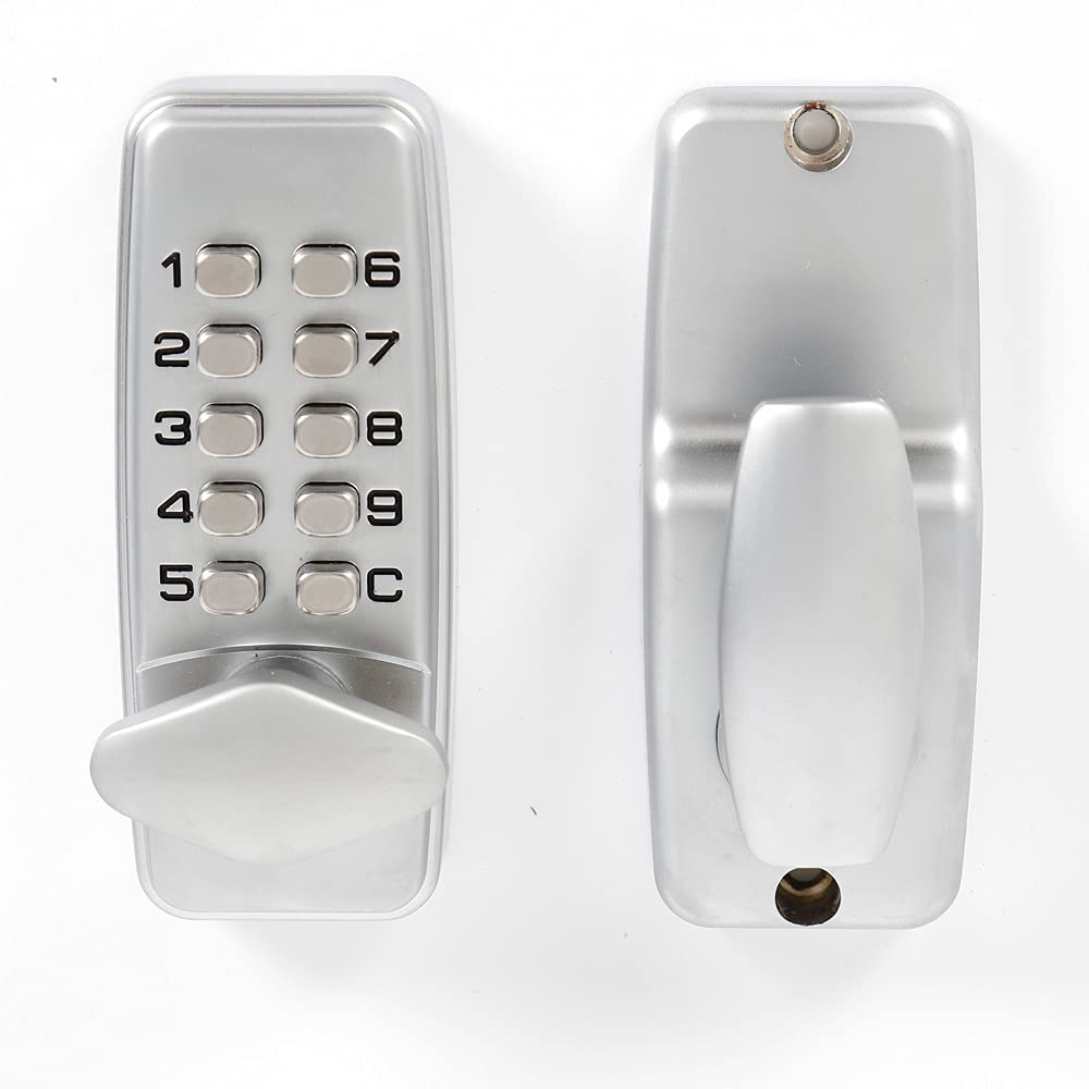 Mechanical Keyless Combination Latch Door Lock, Keyless Door Lock Keypad Mechanical Digital Code Password Combination Security, Keyless Deadbolt Lock No Battery No Power Needed