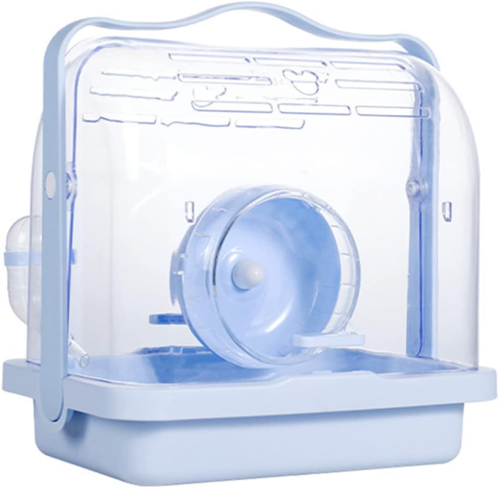 HANABASS Hamster Cage Portable Carrier for Dwarf Hamsters Small Animal Travel Box Compact Lightweight Easy to Carry