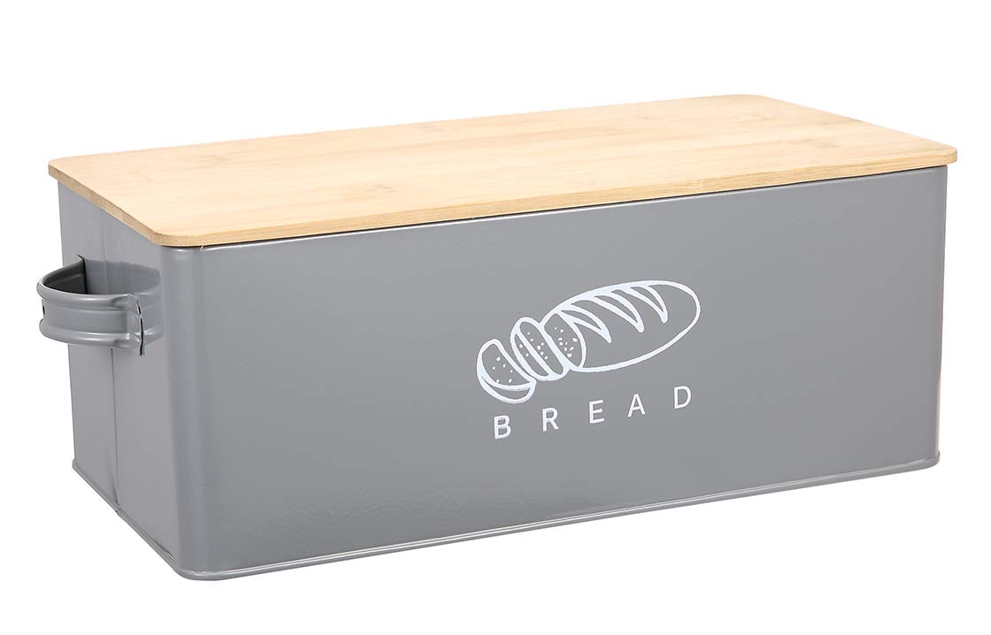 Buy Morezi Metal Bread Bin Loaves Storage Canister Tins Tight Seal