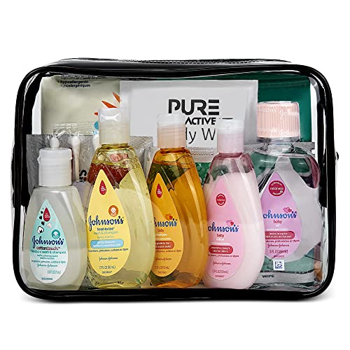 Image of Asom Baby Essentials Convenience Kit, Babies Bedtime Skincare Lotion Accessory Body Wash & Shampoo Set, Baby Bath Travel Accessories Shower Gift.