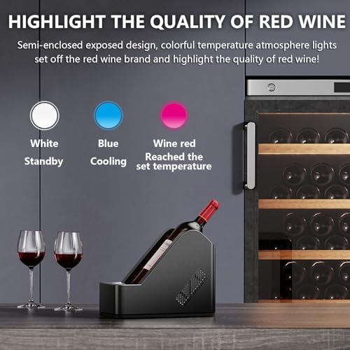 Refroidisseur de vin de table programmable 1-20 ℃ avec congélateur 96mm