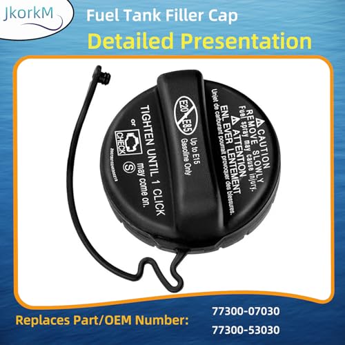 Image of Fuel Tank Filler Cap,Gas Cap Replace 77300-07030 Compatible with Toyota 2015 Venza 2015-2016 Highlander Sienna 2015-2017 Tacoma Camry 2015-2019 Tundra Sequioa