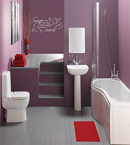 Bestpriceddecals Soap Is To The Body What Laughter Is To The Soul ~ Wall Decal, New Size 12" X 26" #TOP2