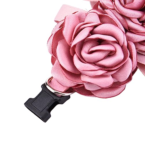 Mineatig Hundehalsband Mit Blume,Hund Hochzeit Halsband,EinstellbareBlumen Haustier Krage,Hochzeit Hundehalsbänder Hundehalsband,Hund Hochzeit Halsband, 45-61cm
