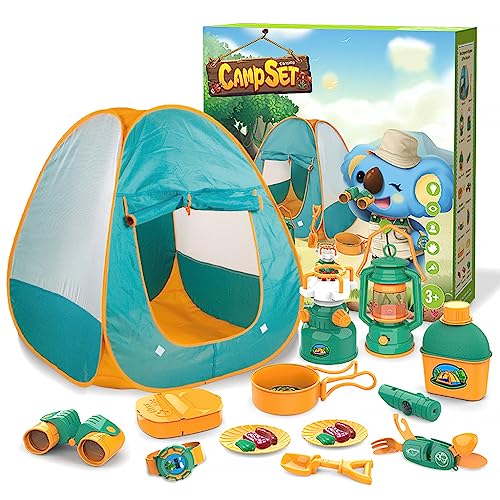 PATPAT® Indoor Play House Tent for Kids City Camp Game Tent House for Kids Play House for Kids, Full Set Play House Tent with Camp Tool Set, Ideal Gift for Boys and Girls, Children’s Day Gift