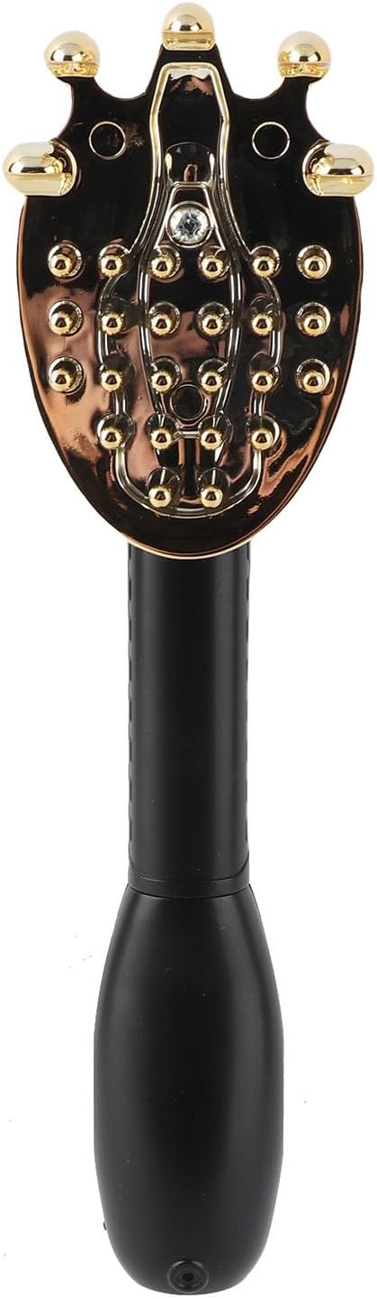 Grattaschiena telescopico, 45 cm elettrico efficace per alleviare il prurito, strumento per massaggio ai graffi del corpo, per uomini e donne (Nera)