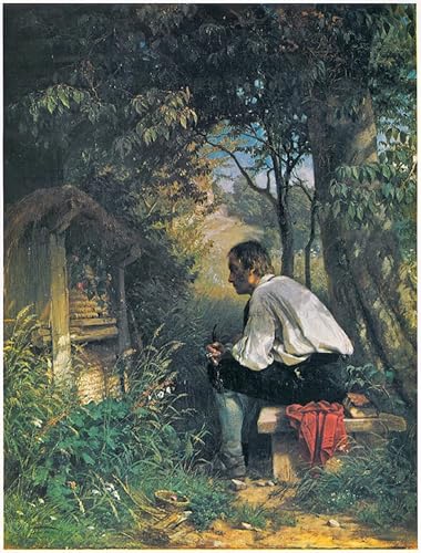 Lienzo decorativo L'apicoltore Hans Thoma, pintura mural de 60x90cm para dormitorio