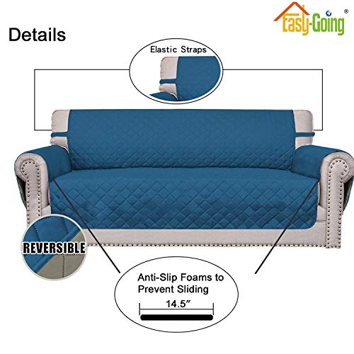 image for Easy-Going Reversible Oversized Couch Cover for 3 Cushion Couch Sofa C