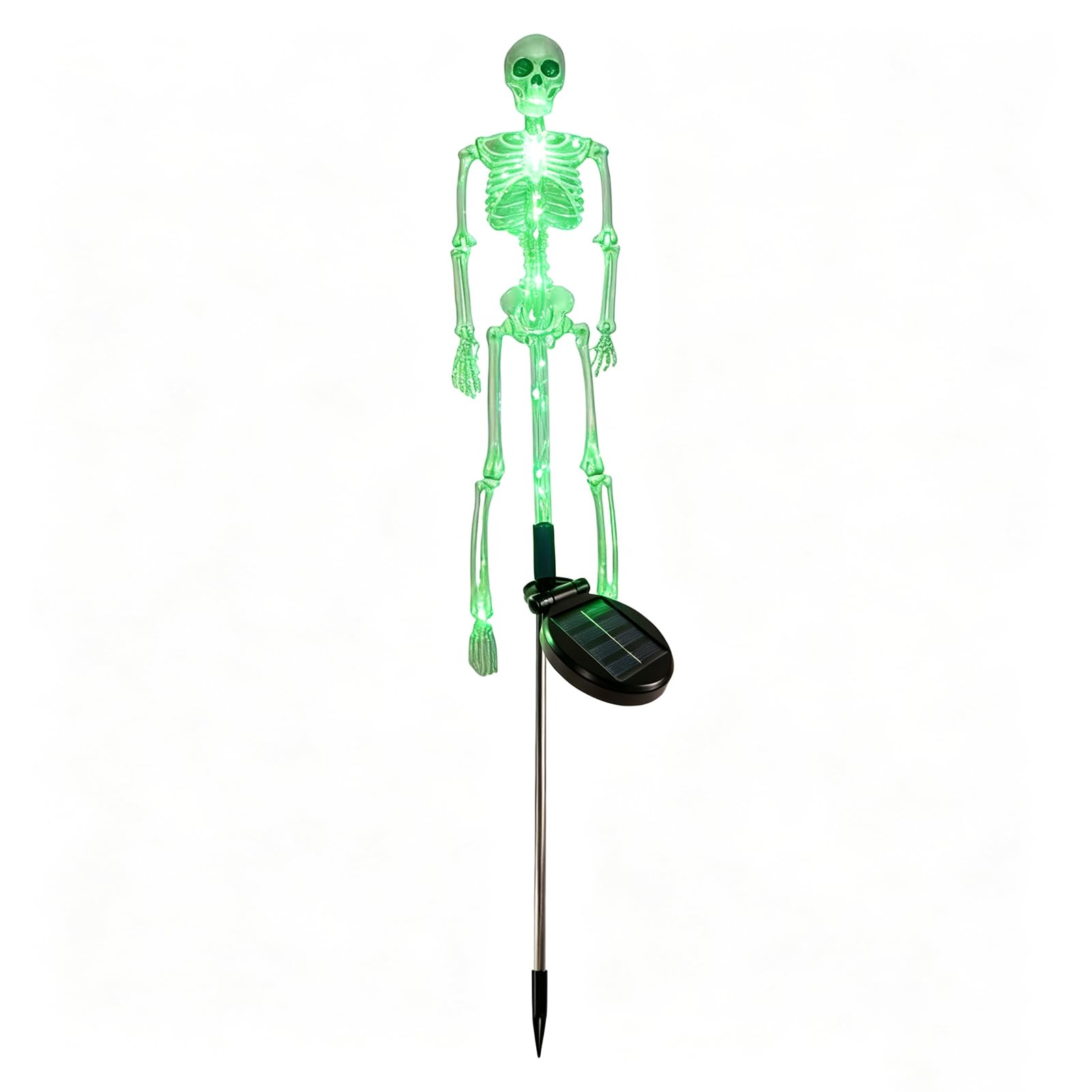 sugerou Halloween Decorations Outdoor Solar Lights, 3D Skeleton Garden Lamp Spooky Human Bone Pathway Lights Waterproof Resin Outdoor Stake Decorations Figures Haunted House Yard Lawn Path Green 1pc