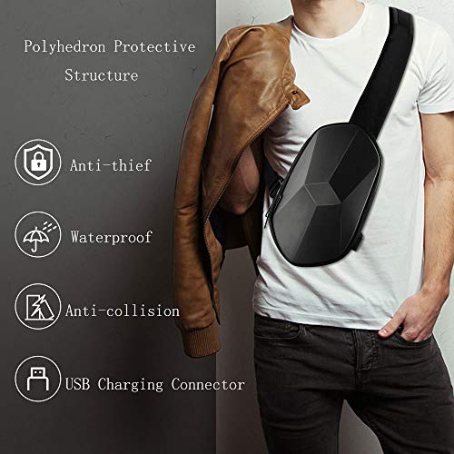 Mochila de sling, mochila tiracolo, mochila de ombro, pacote de peito, Saco de ombro crossbody imper