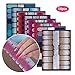 Produktbild Jourbon Nagelsticker Glitzer Nagelaufkleber Nail Art Aufkleber DIY Nagelspitzen Design Selbstklebende Maniküre Einfarbig Sticker Schöne Mode, 14 Blatt, 196pcs