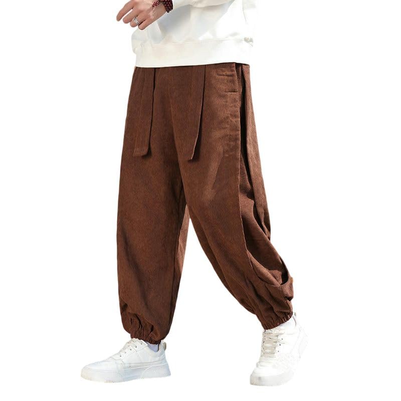 Pantalon de jogging velours homme coupe ample fuselée - 7