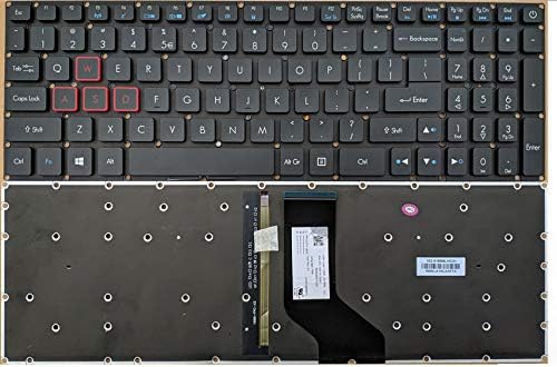 New US Black English Backlit Laptop Keyboard (Without palmrest) Replacement for Predator Helios 300 PH317-51 PH317-51-787B PH315-51 PH315-51-73SO Light Backlight