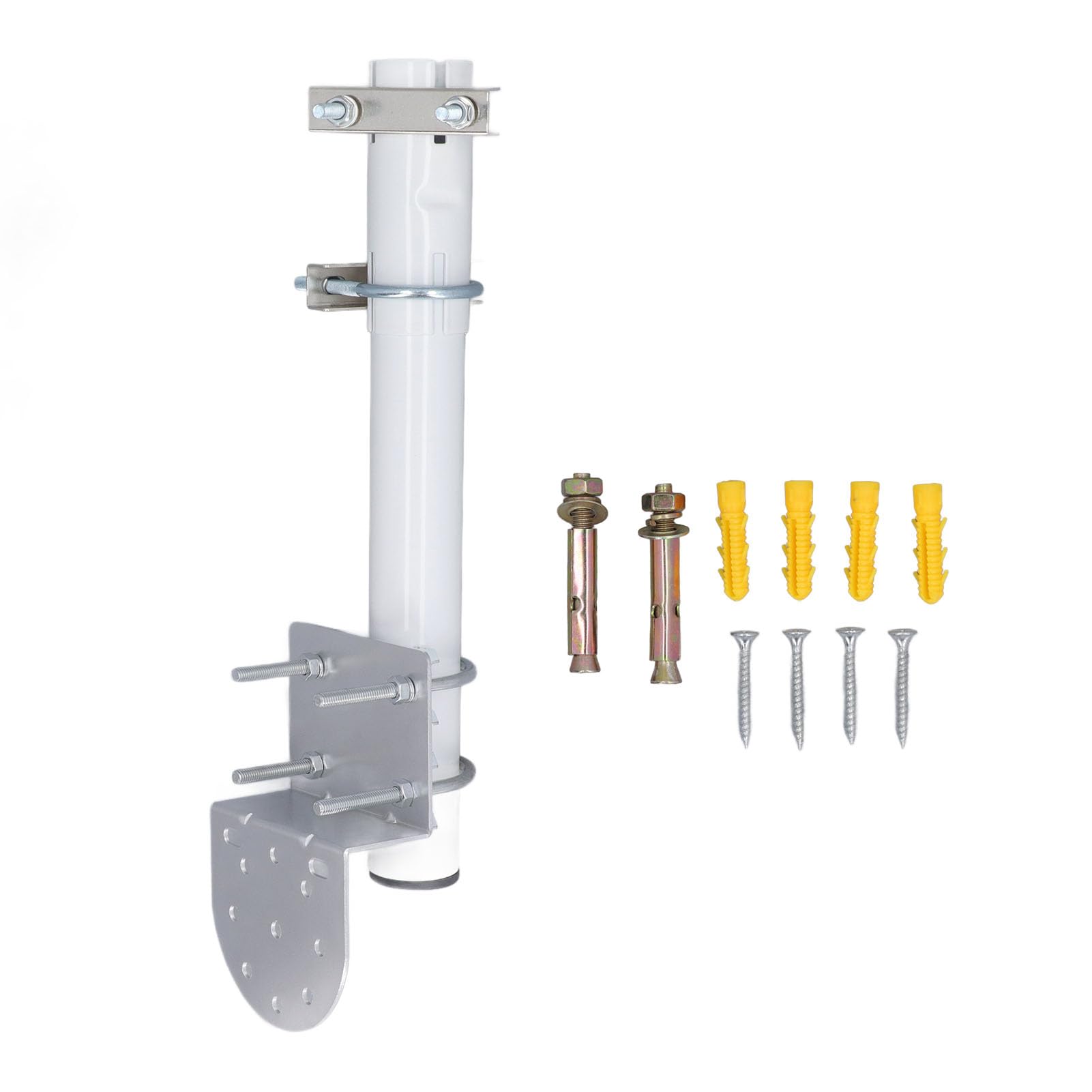 Eujgoov Kit de Montage sur Poteau d'antenne, Support Mural en Acier Inoxydable pour Antennes Rectangulaires V2, stabilité du Signal Améliorée et compatibilité Polyvalente pour Une Utilisation en