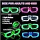 Partybrillen Set-8 Pcs Neon Party Outfit Rave Brille, Led Partybrille Leuchtende Brille, Festival Sonnenbrille 80er, 90er, Party für Geburtstag Fasching Festivalbrille für Kinder Erwachsene (8 Pcs)