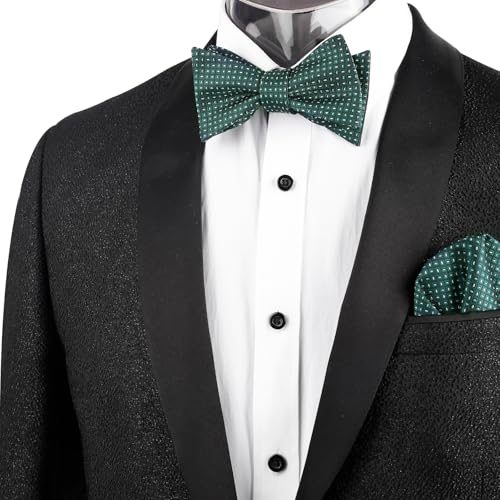 Image of Alizeal Mens 2pcs Solid Self-tied Bow Tie Set
