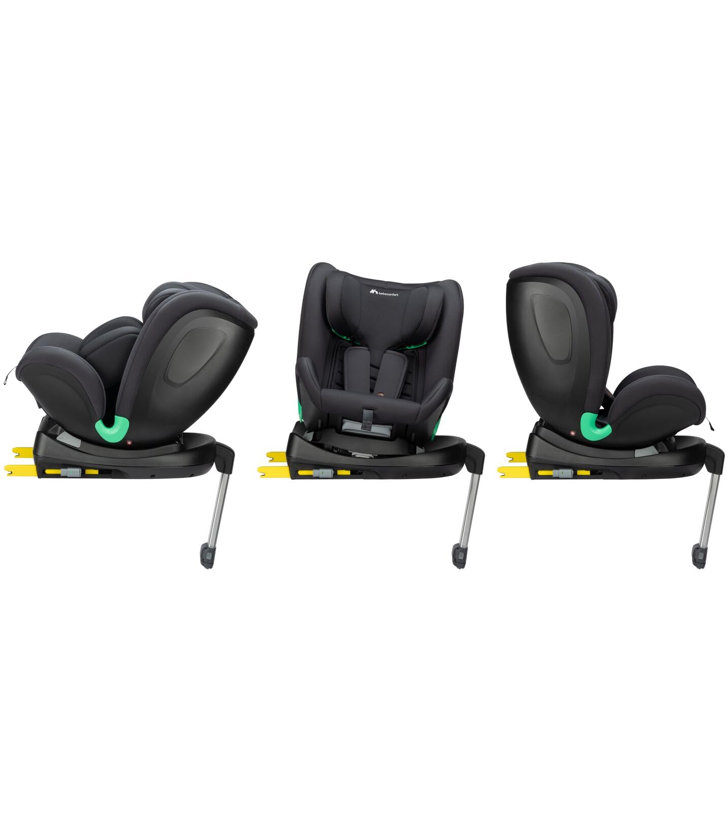 Bebeconfort Atlas 360 i-Size, Silla Coche 360, 0-12 Años, 40-150 cm, Silla Coche ISOFIX, Reposacabezas 10 Posiciones, 4 Posiciones Reclinadas, Protección Lateral, Mineral Black