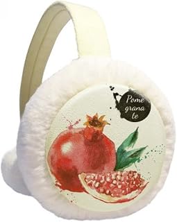 Pamegranate Fruit Tasty Healthy Watercolor Winter Ear Warmer Cable Knit Furry Fleece Earmuff Outdoor