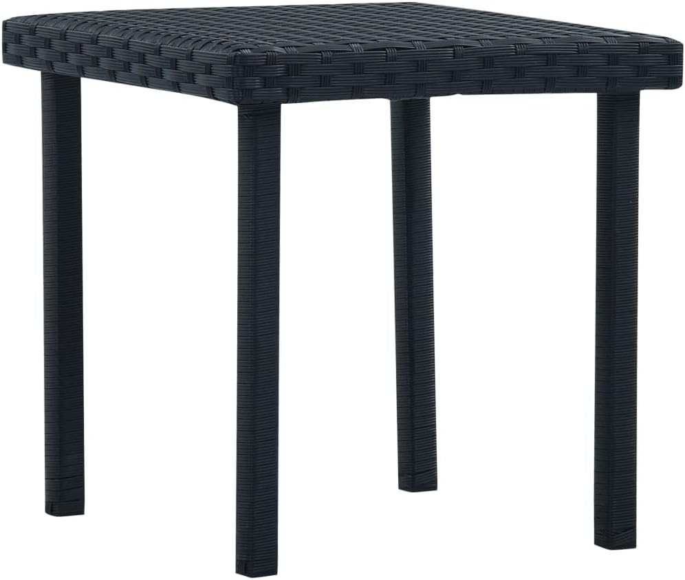 Outdoor Patio Side Tables Outdoor Leisure Tables Patio Coffee Tables Patio Outdoor Tables Patio Leisure Tables Garden Side Tables Patio Tea Table Brown 15.7"x15.7"x15.7" Poly Rattan