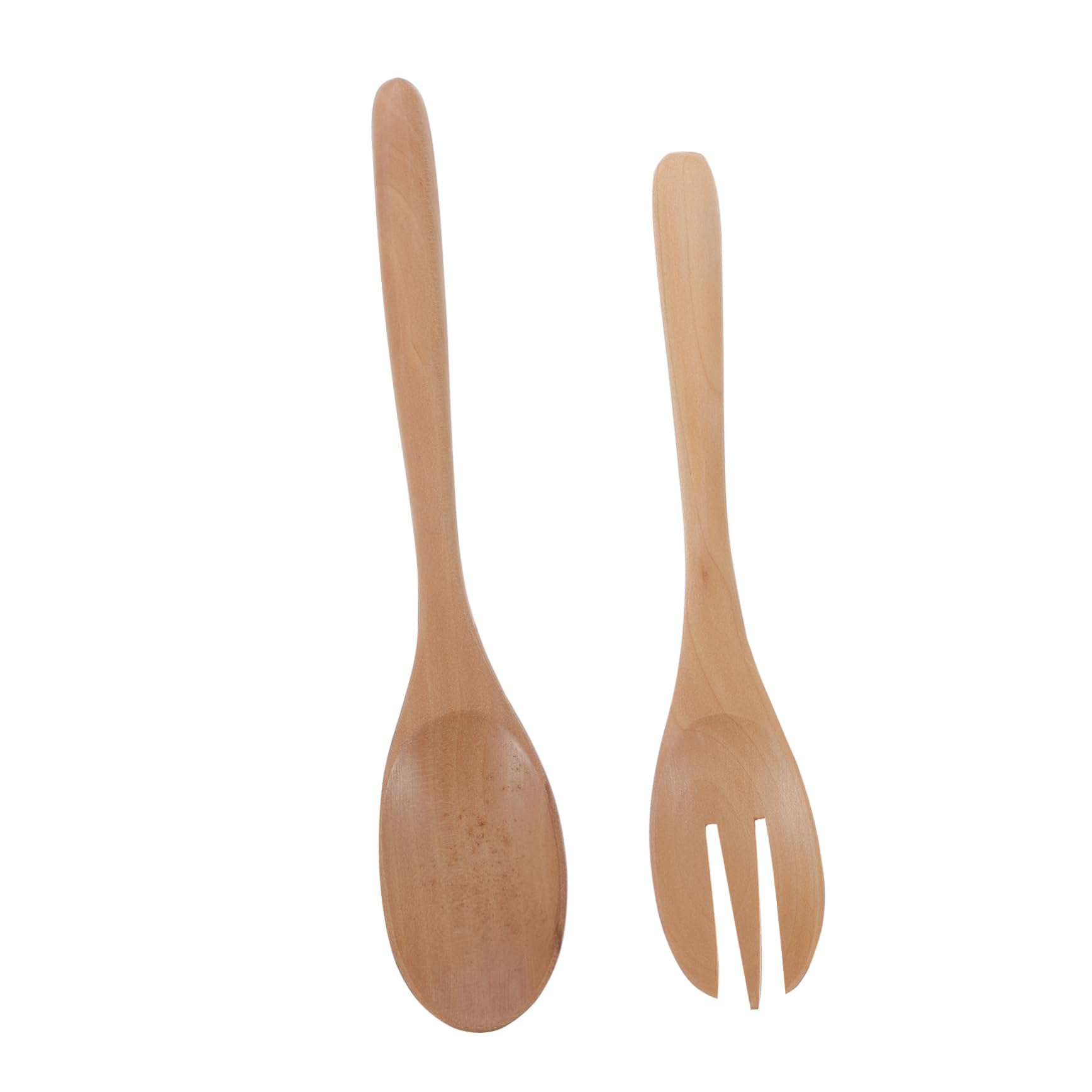 BEBEMOKO Salad Spoon Fork Set Wooden Salad Servers Perfect for Home Hotel Party
