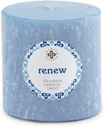 Root Candles Velas de aromaterapia Seeking Balance Mezcla de cera de abejas Timberline Pilar perfumado Vela de spa, 3 x 3 pulgadas, Renovación: