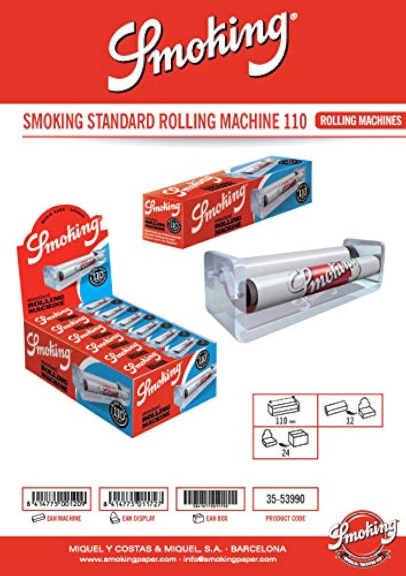 King Size Slim Rolling Paper Pack of 6 Booklets