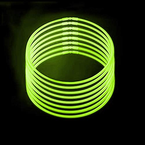 Lumistick 20 Inch GlowStick Necklace with Connectors | Kid Safe & Non-Toxic Neckwear | Great for Parties, Weddings, Halloween & Christmas with Glows up to 12 Hours (Green, 50 Glow Sticks)