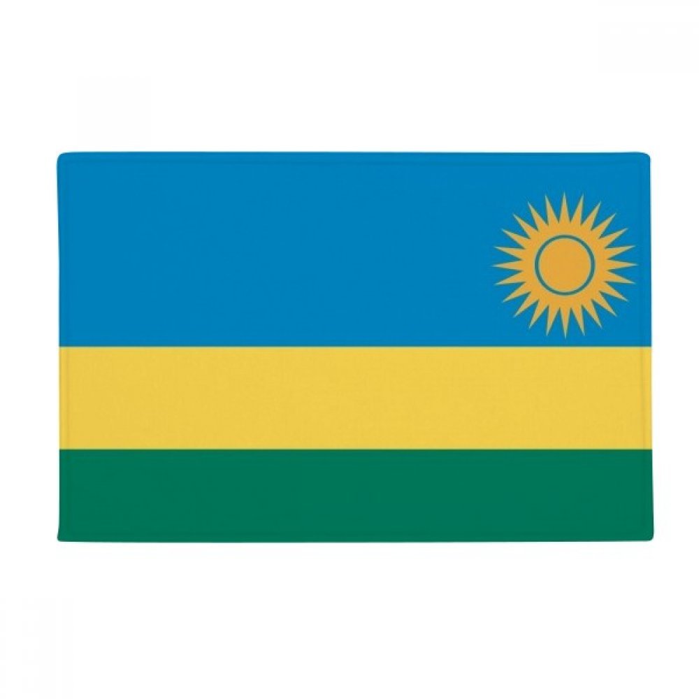 Tapis de sol Rwanda 40x60cm antidérapant multicolore pour cuisine et salon