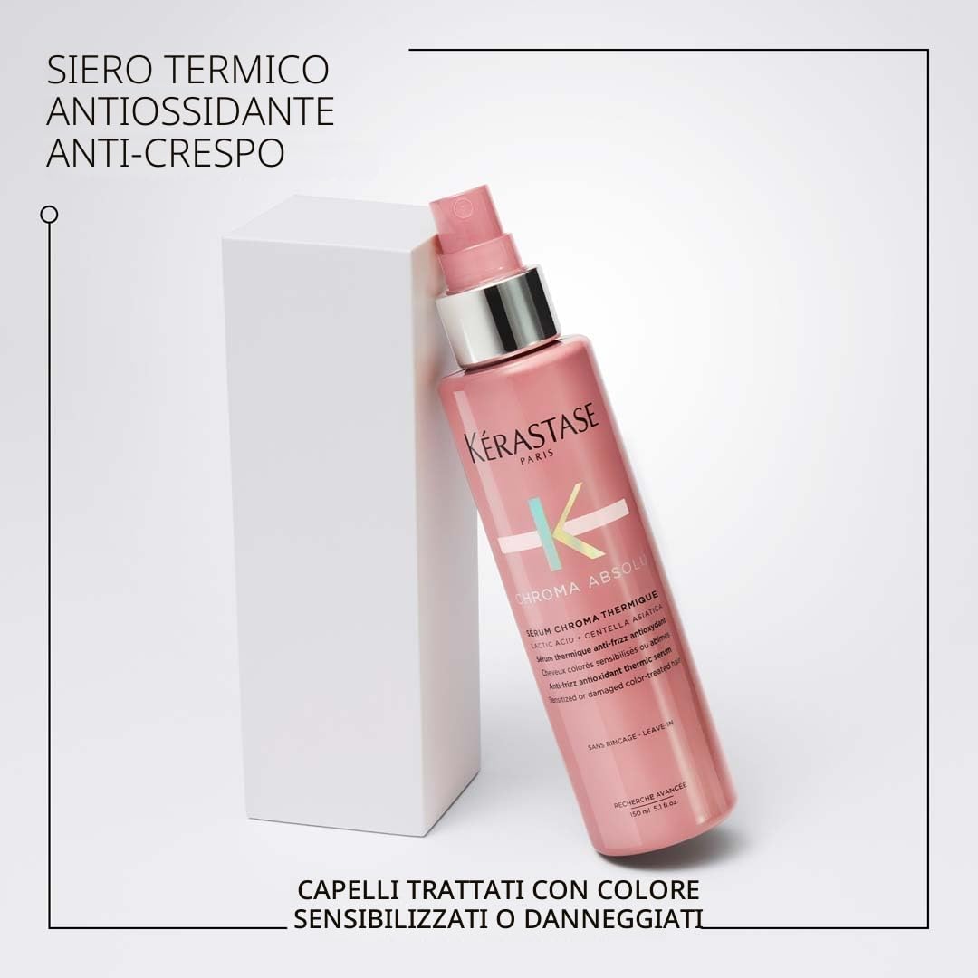Kérastase, Chroma Absolu, Siero, Senza Risciacquo, Anti-Crespo, Per Capelli Colorati Sensibilizzati o Danneggiati, Sérum Chroma Thermique, 150 ml