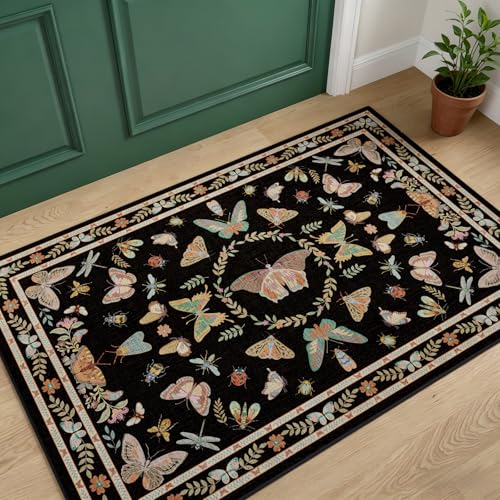 Tapete decorativo negro 2x3 pies lavable Unirea miniatura 7
