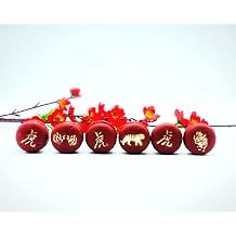 Year of Tiger | Red Velvet Macaron decorated with Gold Dust 6 Pack