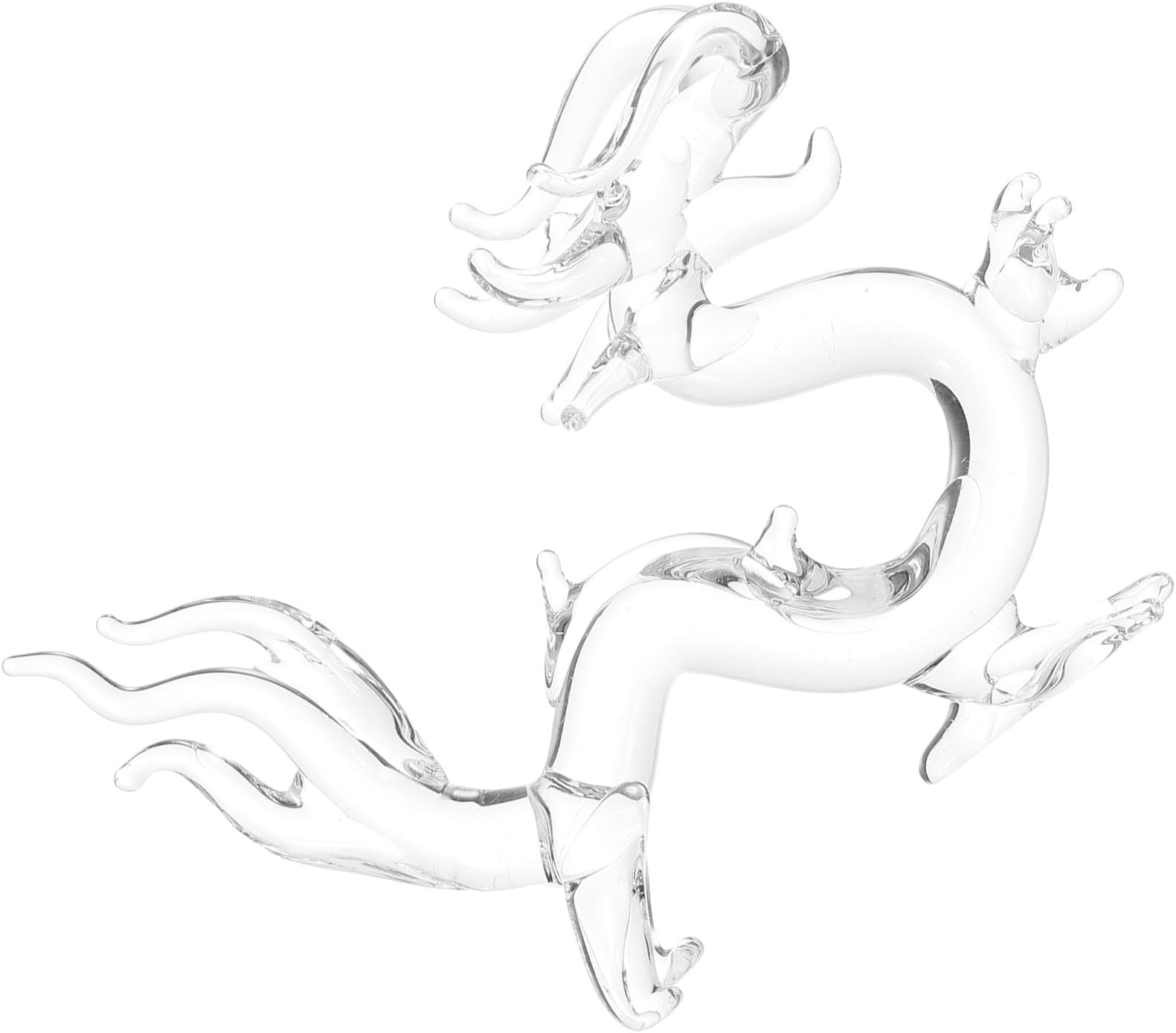 くりすたる素材のドラゴン彫刻 動物のくりすたるフィギュア コンパクト装飾的なミニドラゴン像 勉強部屋やキャビネットに最適な