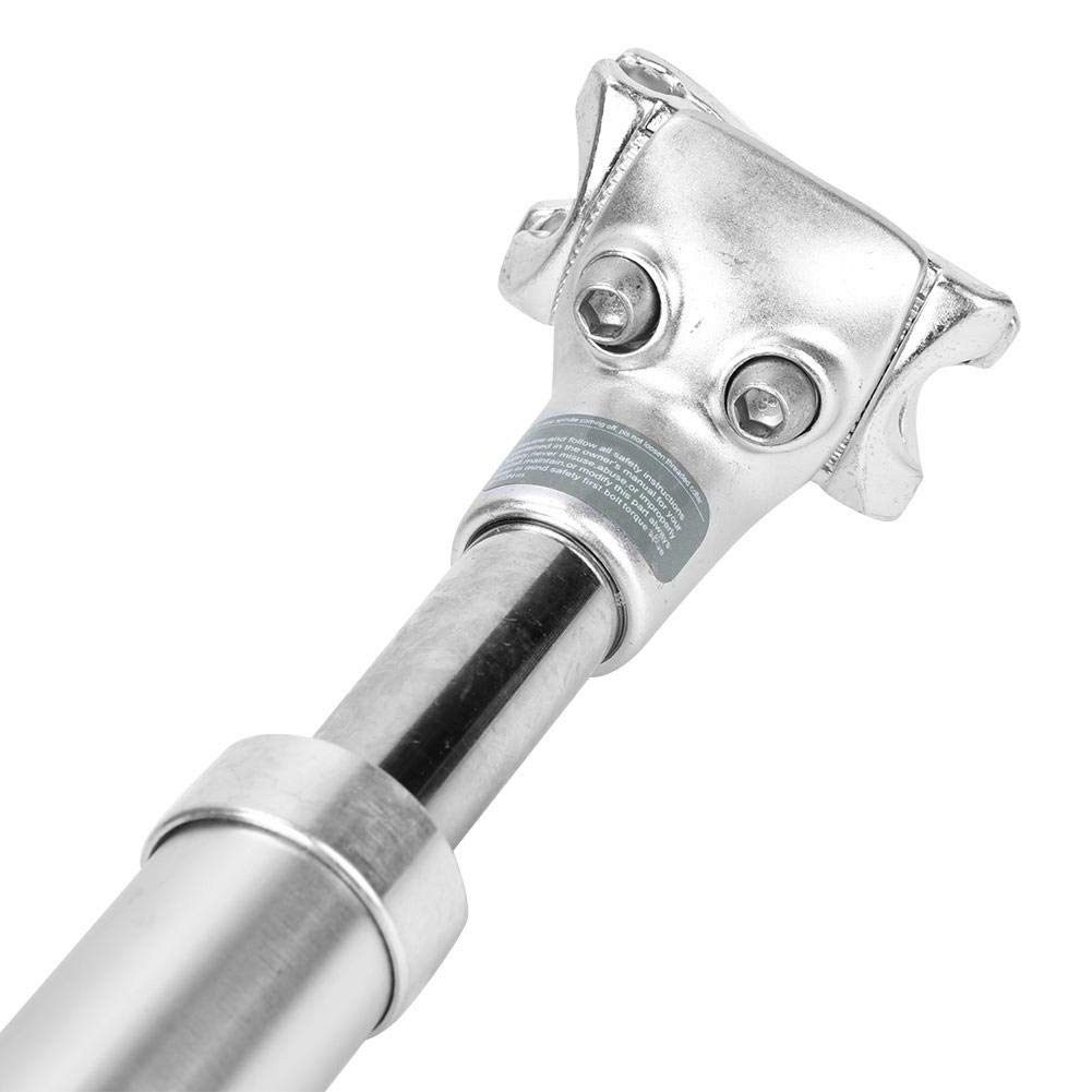 Tige de Selle de Vélo, Tube de Selle d'Amortisseur 27.2mm 31.6mm à Pression Hydraulique Tige Fixe de Selle de Vélo(27.2mm-Silver)