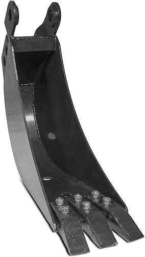 Titan Attachments - Cucharón retroexcavadora de 8 pulgadas de ancho, dientes de acero de 3 carbono, retroexcavadora de inclinación hidráulica y