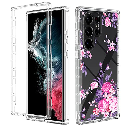 Funda para Galaxy S23 Ultra Case Transparente con Protector de Cristal 6