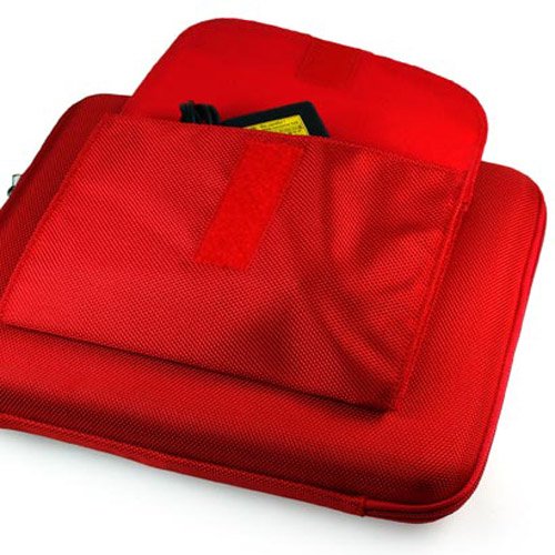 Kroo USA Cube Case with Pocket for Netbook up to 10in (Red)