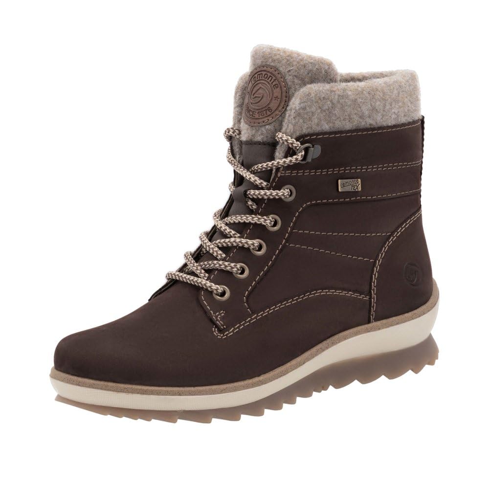 Remonte RemonteTEX R8477 Women's Classic Ankle Boots, Loose Inlay, Water-Repellent, Brown 25, 36 EU