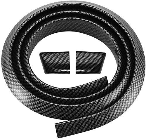 HELLO BAMBOO Universal Black Carbon Fiber Trunk Spoiler Lip Kit ，Car Rear Spoiler Exterior Rear Spoiler Kit Universal Fits for Most Cars Punch-Free Installation 4.9ft (150cm)