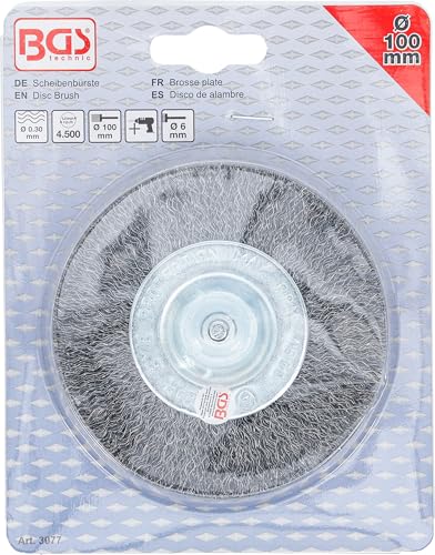 BGS 3077 | Scheibenbürste | Ø 100 mm | für Bohrmaschinen / Schrauber | Schleifzubehör