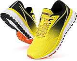 WHITIN Men’s Running Fitness Workout Shoes Sports Jogging for Male Athletic Gym Size 12 Man Lightweight Tennis Walking Sneakers Stability Rebound Wide Width Arch Support Fashion Yellow Black 46