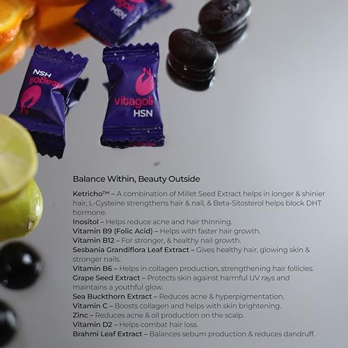 Image of Zero Sugar Biotin Hair Nail & Skin Gummies | 60 Days Pack | Ketricho, Sea Buckthorn, Grape Seed, Brahmi & Multivitamins | Supports Stronger Hair, Glowing Skin & Healthy Nails