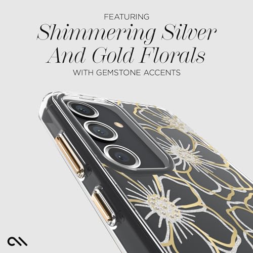 Case-Mate Samsung Galaxy S24 Case [6.2"] [12ft Drop Protection] [Wireless Charging] Floral Gems Phone Case for Samsung Galaxy S24 - Cute Bling Sparkle Cover w/Anti-Scratch Tech, Shockproof, Slim Fit - image 4