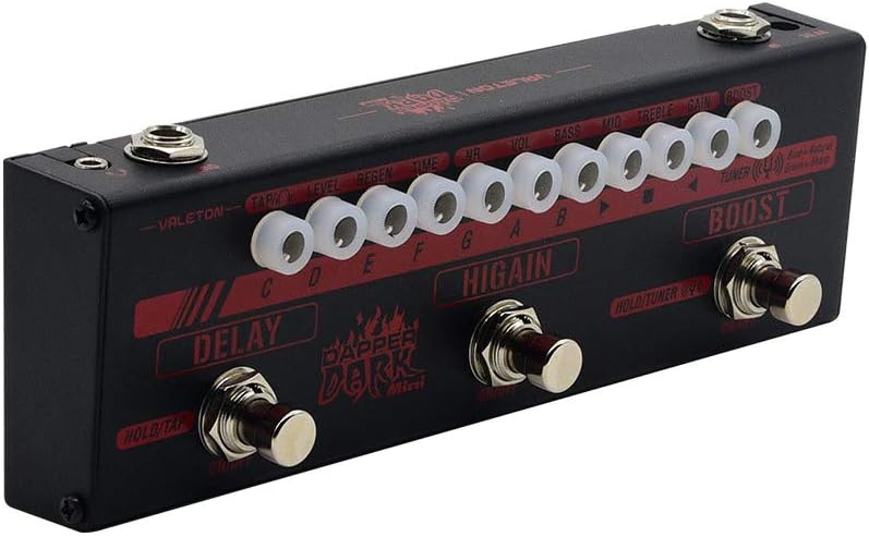 Dapper Dark Mini High Gain Distortion Delay Heavy Metal Djent Metalcore Guitar Multi-Effects Pedal