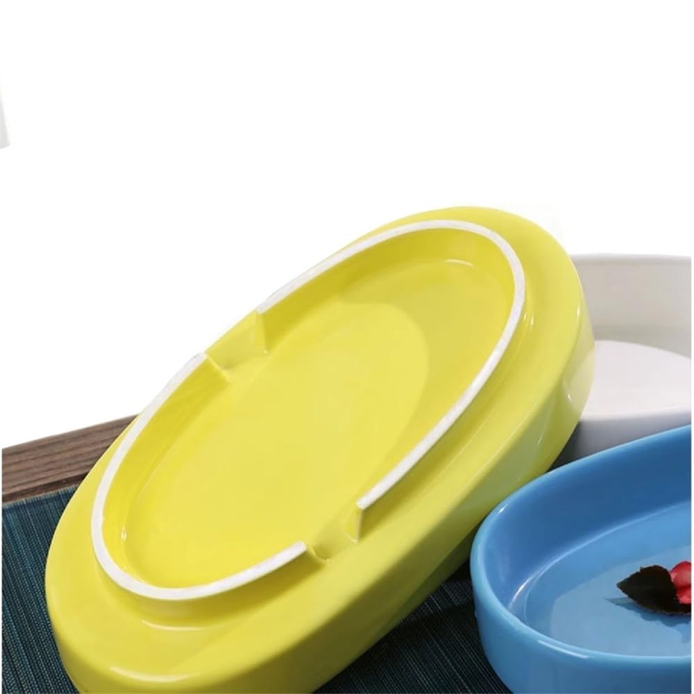 Versatile Sottovaso ellittico in Ceramica(Bianco)